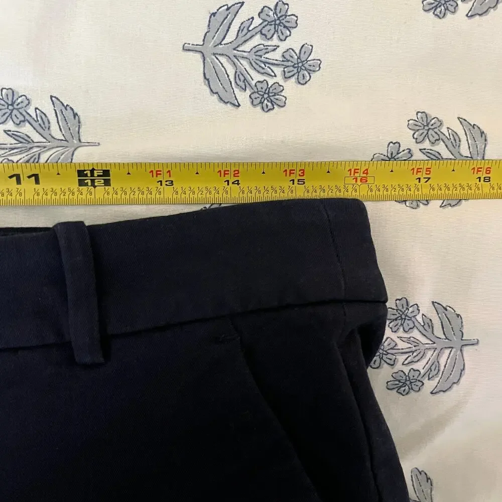 J.Crew Kallie Straight Leg Pants Preppy Career Zip Fly‎ Women Navy Blue 10